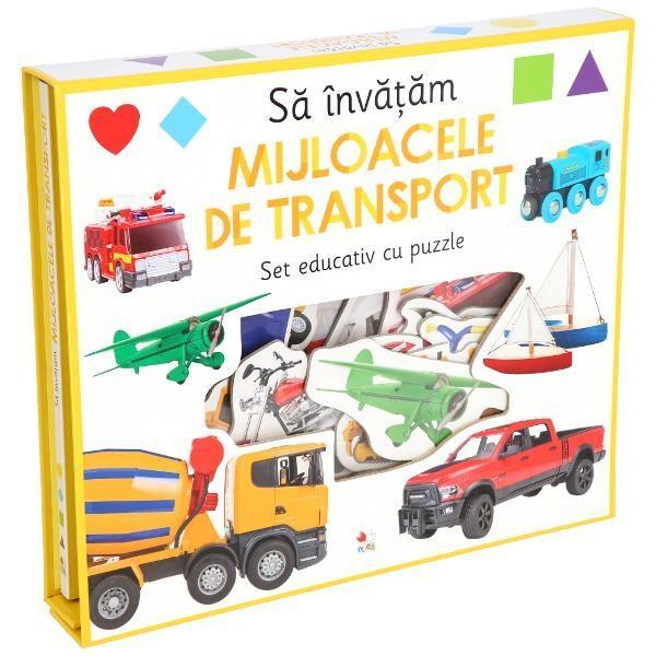 Sa invatam mijloacele de transport. Set educativ cu puzzle, editura Litera