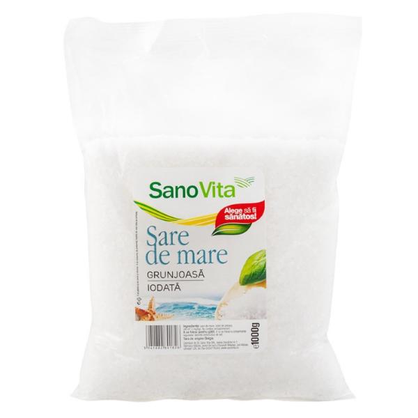 Sare de Mare Grunjoasa Iodata Sano Vita, 1000g