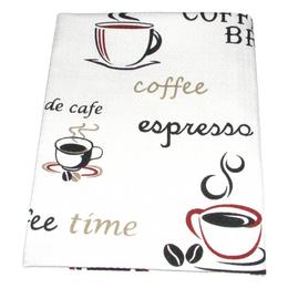 Fata de masa cu imprimeu coffee, bumbac, 150x120 cm - Happy Gifts