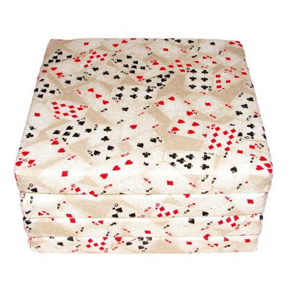 Set 4 perne pentru scaun imprimeu carti de joc dimensiuni 35x35 - Happy Gifts