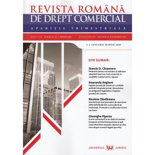 Revista romana de drept comercial. Nr.1 Ianuarie-martie 2020, editura Universul Juridic