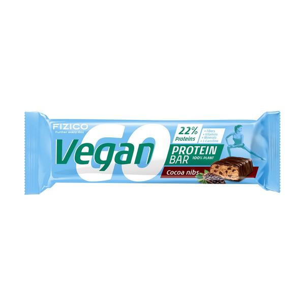 Baton Proteic cu Cacao Fizico Go Vegan Sly Nutritia, 40 g