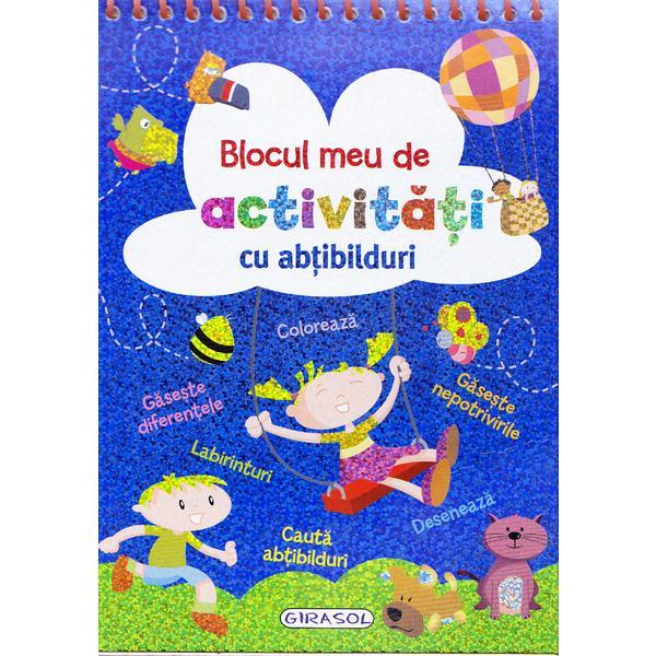 Blocul meu de activitati cu abtibilduri, editura Girasol