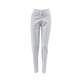 Pantaloni medicali, barbati, cu elastic si snur, cu doua buzunare, Alb, M INTL