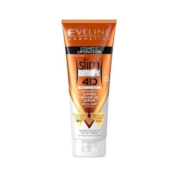 Ser crema anticelulitic intensiv, Eveline Cosmetics, Slim Extreme 4D, pentru modelare prin liposuctie, 250 ml