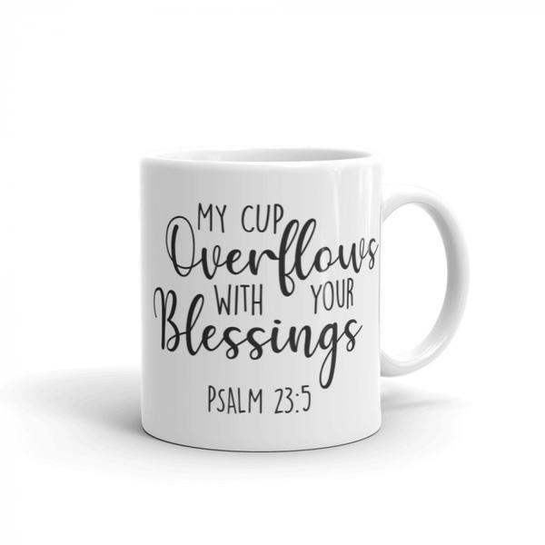 Cana personalizata My cup overflows with your blessings - AdGift