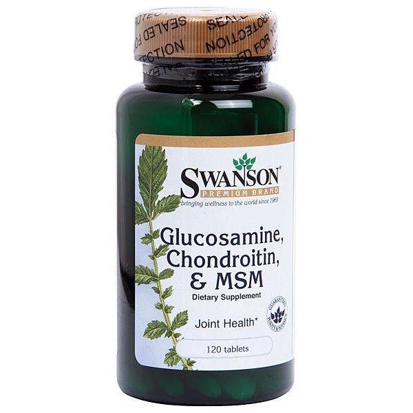 Glucosamine, Chondroitin & MSM Swanson, 120 comprimate