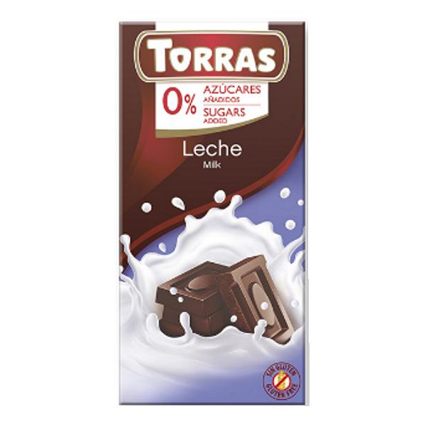 Ciocolata cu Lapte fara Zahar Torras, 75 g