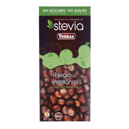 Ciocolata Neagra cu Alune si Stevia Torras, 125 g