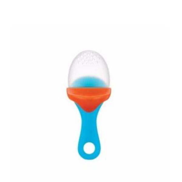 Dispozitiv de hranire din silicon culoare albastru+orange Pulp, Boon