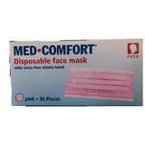 Masca Medicala - Med-Comfort Disposable Face Mask Pink, 50 bucati