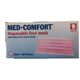 Masca Medicala - Med-Comfort Disposable Face Mask Pink, 50 bucati