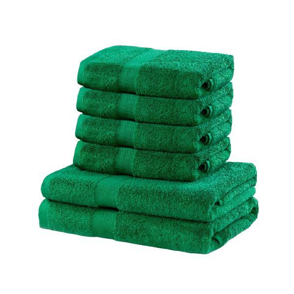 Set 6 Prosoape de baie 100% bumbac, Patru Anotimpuri, 50 x 90 / 70 x 140 cm, Verde, 550 gr/mp