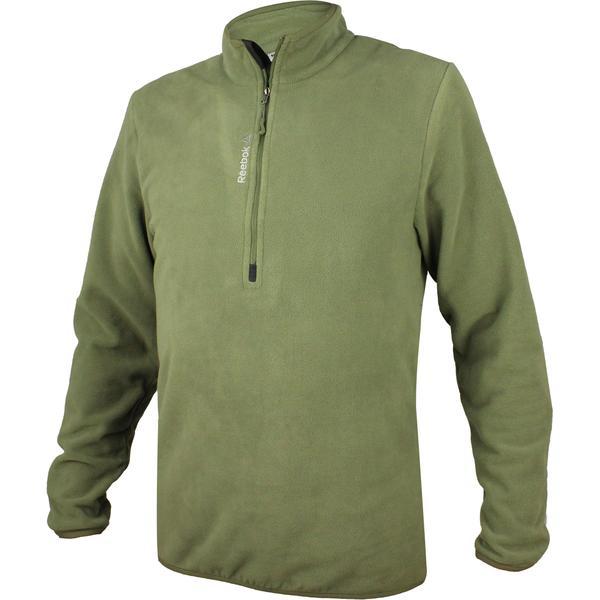 Bluza barbati Reebok FM 1/4 ZIP Fleece AX9066, XL, Verde