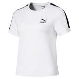 Tricou femei Puma Classics Tight T7 Tee 57795152, M, Alb