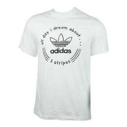 Tricou barbati adidas Originals Trefoil Hand Drawn T4 DH4771, L, Alb