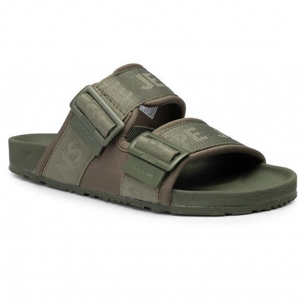 Slapi barbati Pepe Jeans ULTRA BIO 2 BUCKLES PMS90061-765, 45, Verde