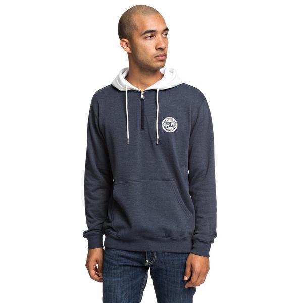 Hanorac barbati DC Shoes Rebel Half-Zip Hoodie EDYFT03433-BTL0, L, Bleumarin