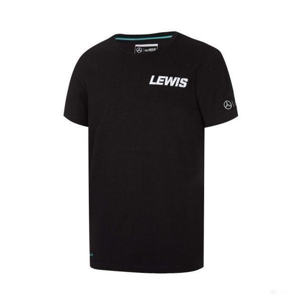 Tricou Barbati Mercedes Hamilton Round Neck Lewis 44 141171006100, S, Negru