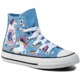 Tenisi Copii Converse Chuck Taylor All Star Unicorns Junior High 665472C, 33, Albastru