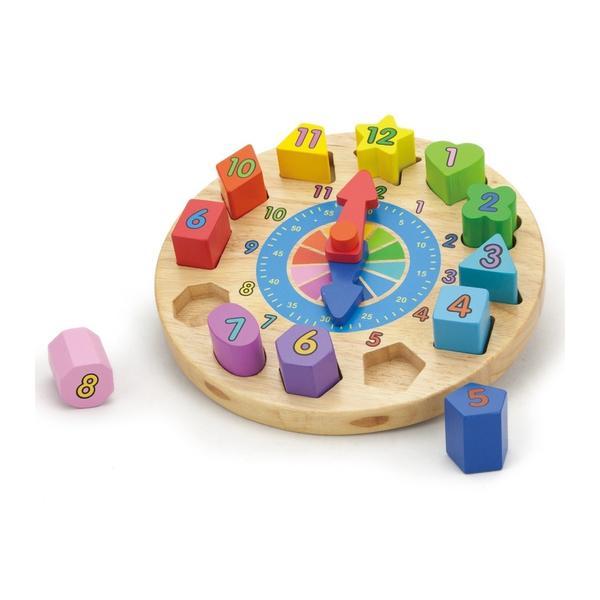 Puzzle din lemn Ceas - New Classic toys