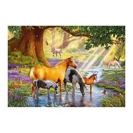 Puzzle Castorland - 1000 de piese - Steve Crisp : Horses by the stream