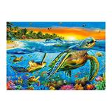 Puzzle Castorland - 1000 de piese - Underwater Turtles