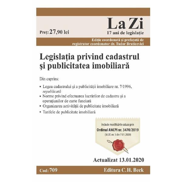 Legislatia privind cadastrul si publicitatea imobiliara Act. 13.01.2020, editura C.h. Beck