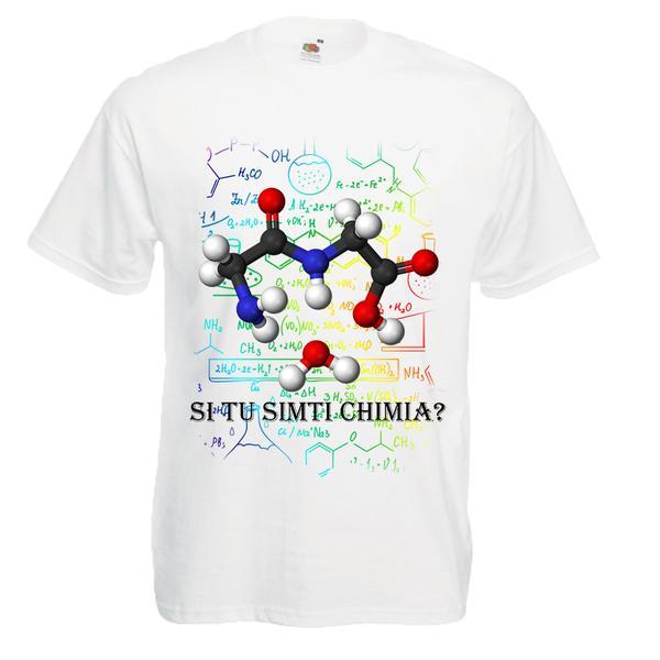 Tricou personalizat Fruit of the loom barbat simti chimia alb M