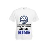 Tricou personalizat Fruit of the loom varsta 20 ani alb XXL