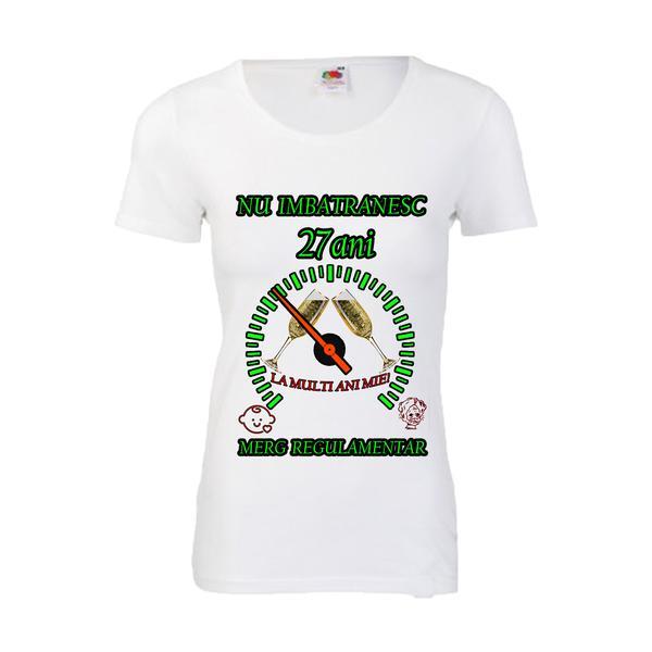 Tricou personalizat dama Fruit of the loom nu imbatranesc 27 alb XXL