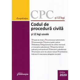 Codul de procedura civila si 12 legi uzuale Ed.2020, editura Hamangiu