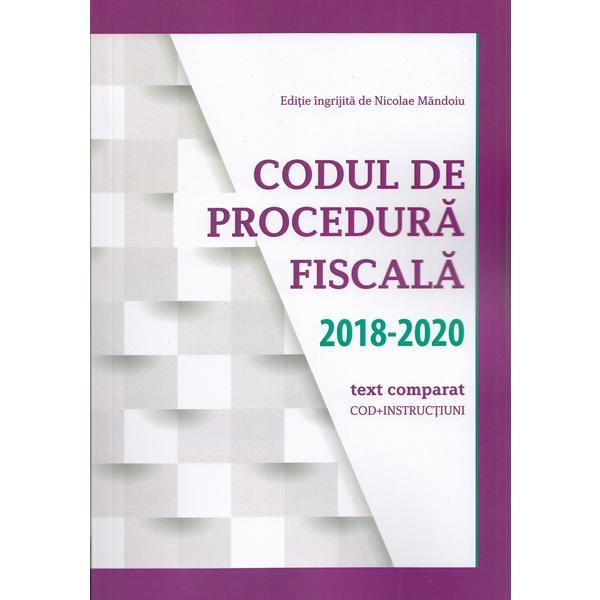 Codul de procedura fiscala 2018-2020 - Nicolae Mandoiu, editura Con Fisc