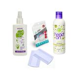 Set cadou Tratament Anti-paduchi ANOVIA, Sampon Head On cu Ulei de Arbore de ceai Anti-paduchi 250ml + Tratament Spray Head On Anti-paduchi 200ml + Set 2 piepteni pentru paduchi + Set elastice par Anti-paduchi