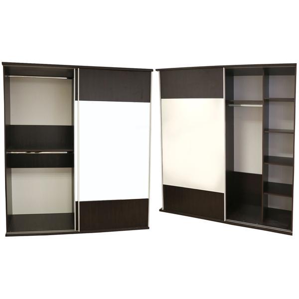 Set Dormitor Laguna cu pat 140x200 cu somiera rabatabila, Wenge/Vanilie