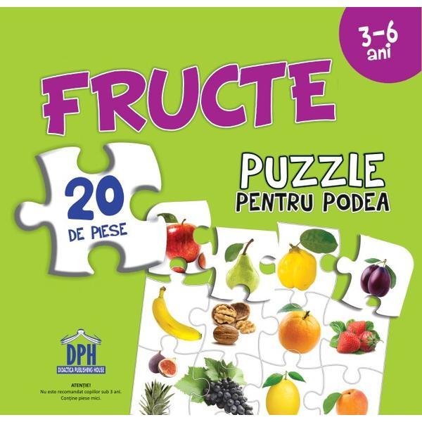 Fructe. Puzzle pentru podea 3-6 ani, editura Didactica Publishing House