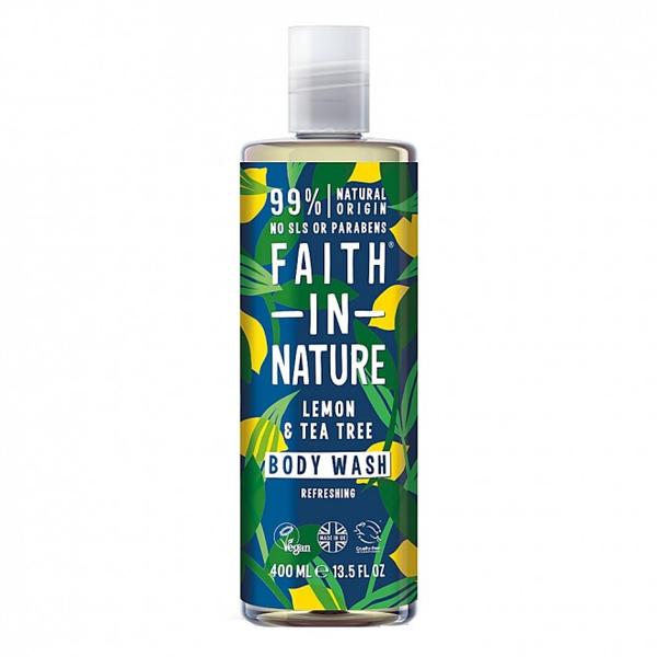 Gel de Dus si Spuma de Baie cu Lamaie si Tea Tree Faith in Nature, 400ml