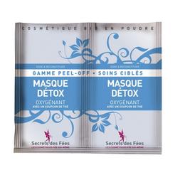 Masca Faciala Detoxifianta si Oxigenanta Peel-Off cu Ceai Verde si Ceai Alb Secrets des Fees, 2 x 8 g