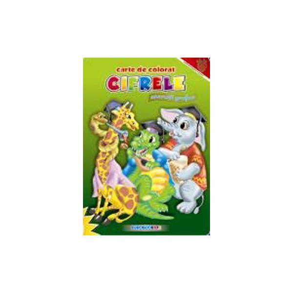 A4 - Cifrele - Exercitii grafice - Carte de colorat, editura Eurobookids