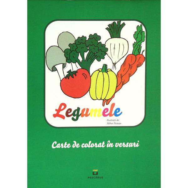 Legumele- Carte de colorat in versuri, editura Petrescu And Cioponea