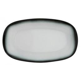 Platou oval GURAL colectia MARMARIS-WHITE/BLACK 29x17cm