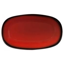 Platou oval GURAL colectia MARMARIS-BLACK/RED 29x17cm