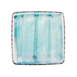 Farfurie patrata GURAL colectia TURQUOISE 22x22cm