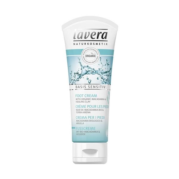 Crema pentru Picioare cu Macadamia si Argila Basis Sensitiv Lavera, 75ml