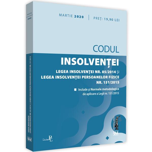 Codul insolventei. Martie 2020, editura Universul Juridic