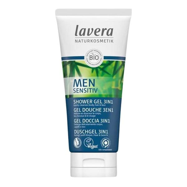 Gel de Curatare 3 in 1 Par, Fata si Corp pentru Barbati Lavera, 200 ml