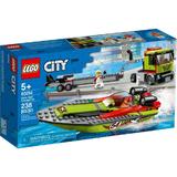 LEGO City - Transportator de barca de curse