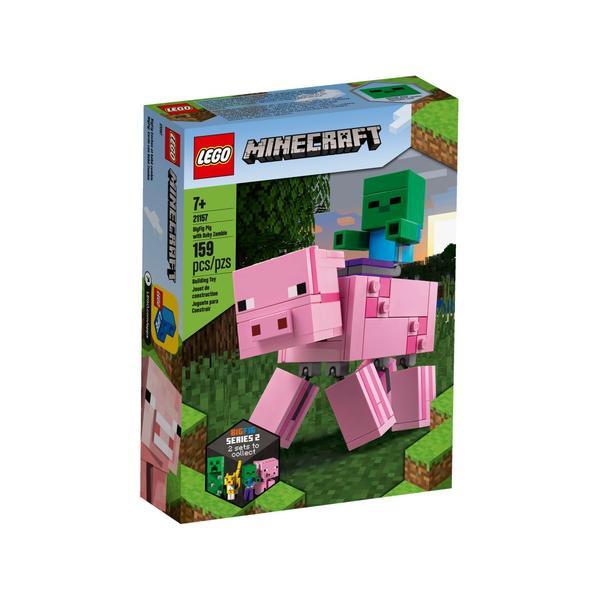 LEGO Minecraft.- Porc BigfFg cu Bebelus de zombi