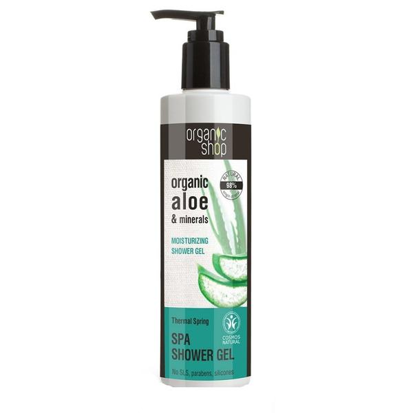 Gel de Dus Bio cu Aloe Vera si Minerale Thermal Spring Organic Shop, 280ml