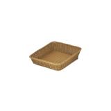 Cos polyrattan RAKI pentru servire paine,fructe,legume 36x45x12x6cm culoare cafea rezistent la apa